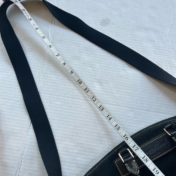 Dooney & Bourke Black Crossbody Bag Textured Florentine vacchetta  Leather as is - Picture 15 of 15